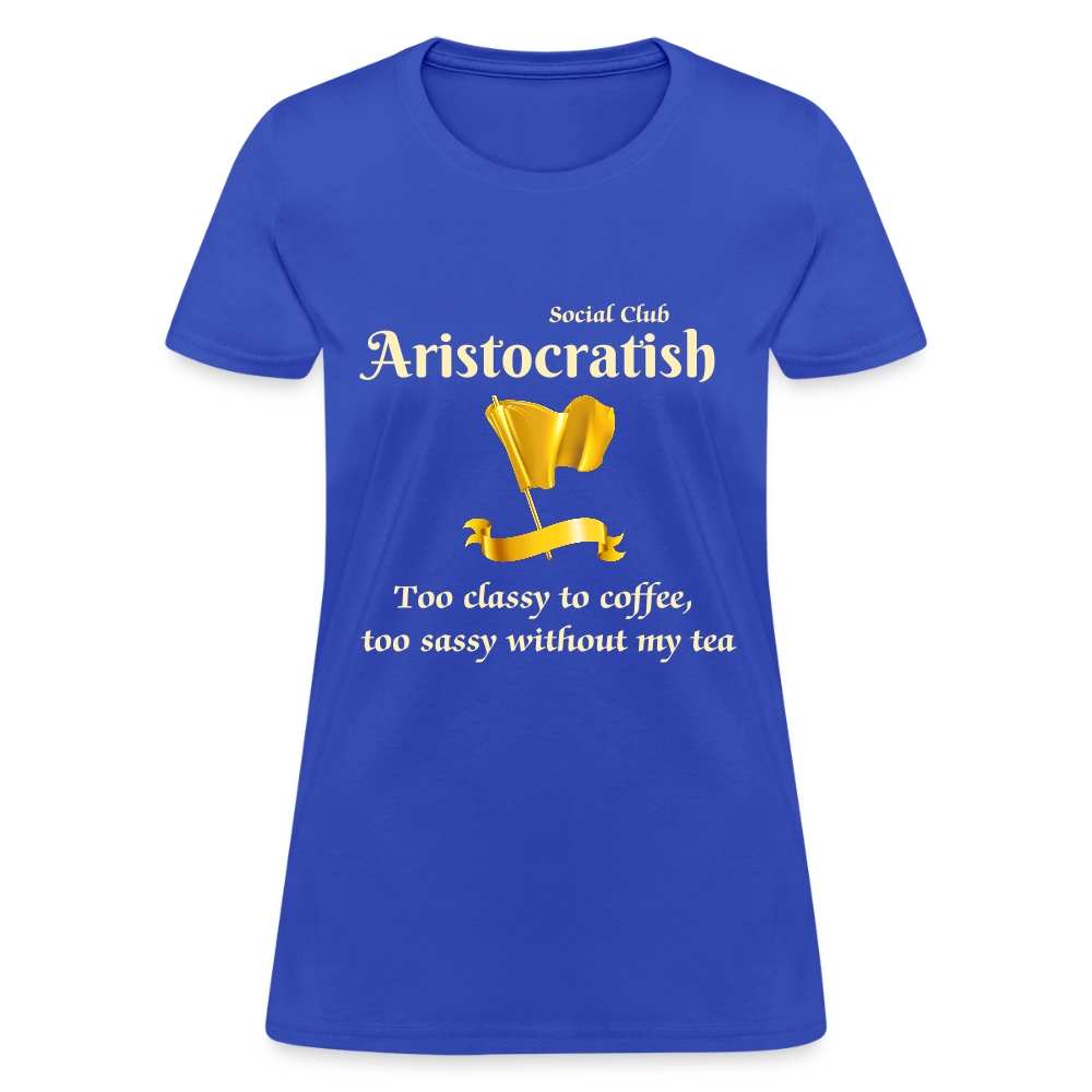 Aristocratish Social Club: Too Classy to Coffee - royal blue